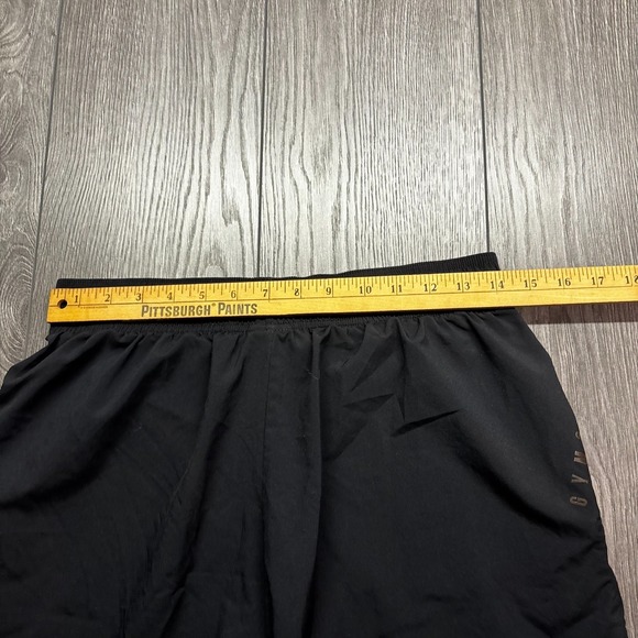 Gymshark Shorts Men's Medium Speed Evolve 5" Inseam 2-in-1 Lined Black Gray - Picture 6 of 8